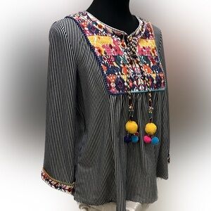 Hannah Boho Embroidered pompon bohemian Small 59